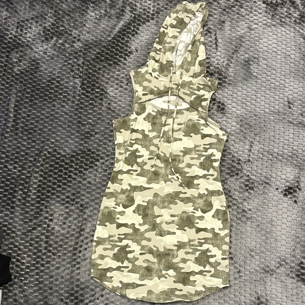 Almost Famous Green Camouflage Tank Top